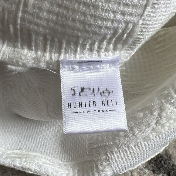 Hunter Bell Womens White Sleeveless Top Mesh Frayed Decor - Picture 9 of 11